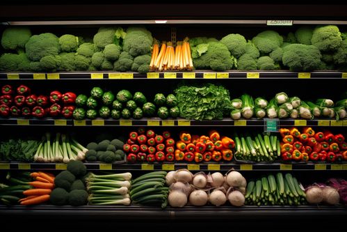 初级农产品新鲜蔬菜货架摄影指南