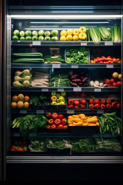 农产品新鲜蔬菜与家禽摄影图 展现田园之美